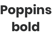 Poppins font bold