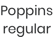 Poppins font regular